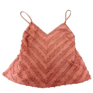 Free People Fade Away Cami Textured Chevron Size Small